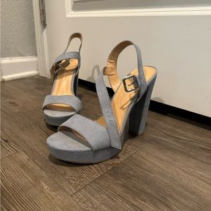 Lauren Conrad light blue chunky high heels